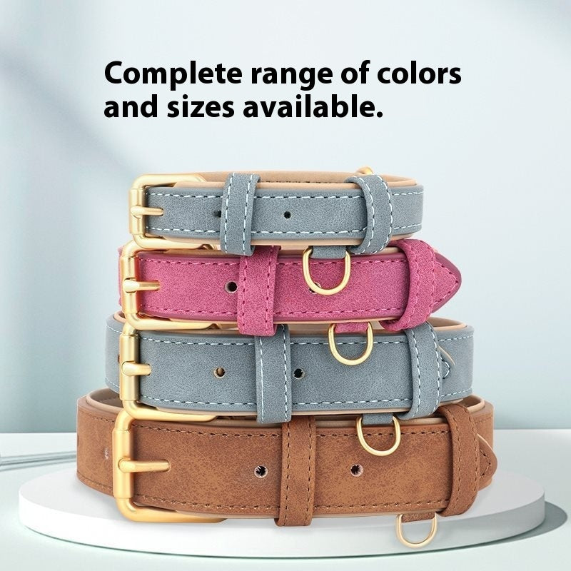 Creative And Versatile Double-layer Leather Pet Dog Collar