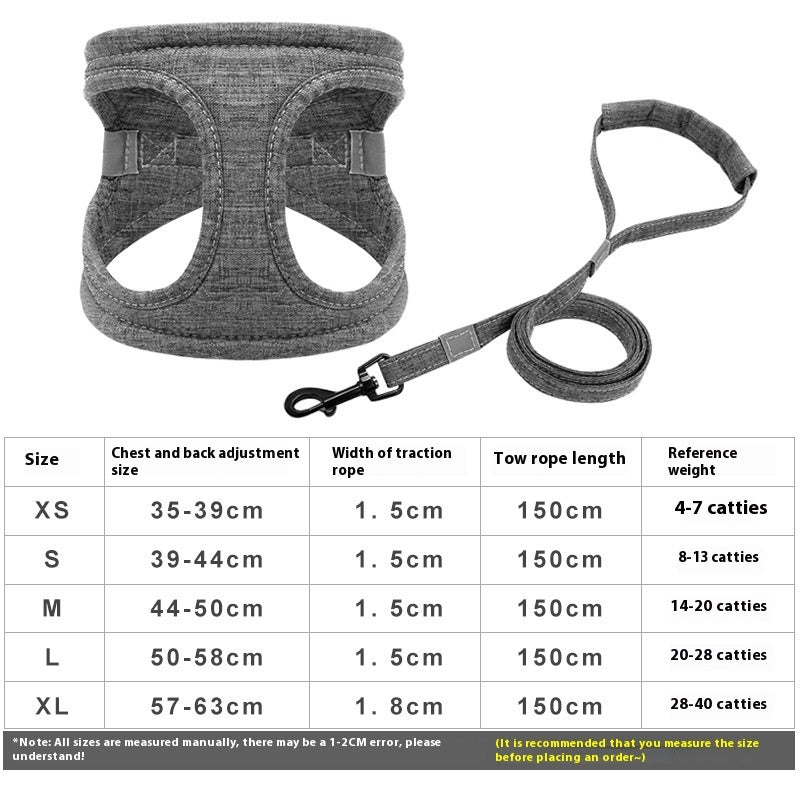 Dog Walking Dog Rope Leash Vest Style