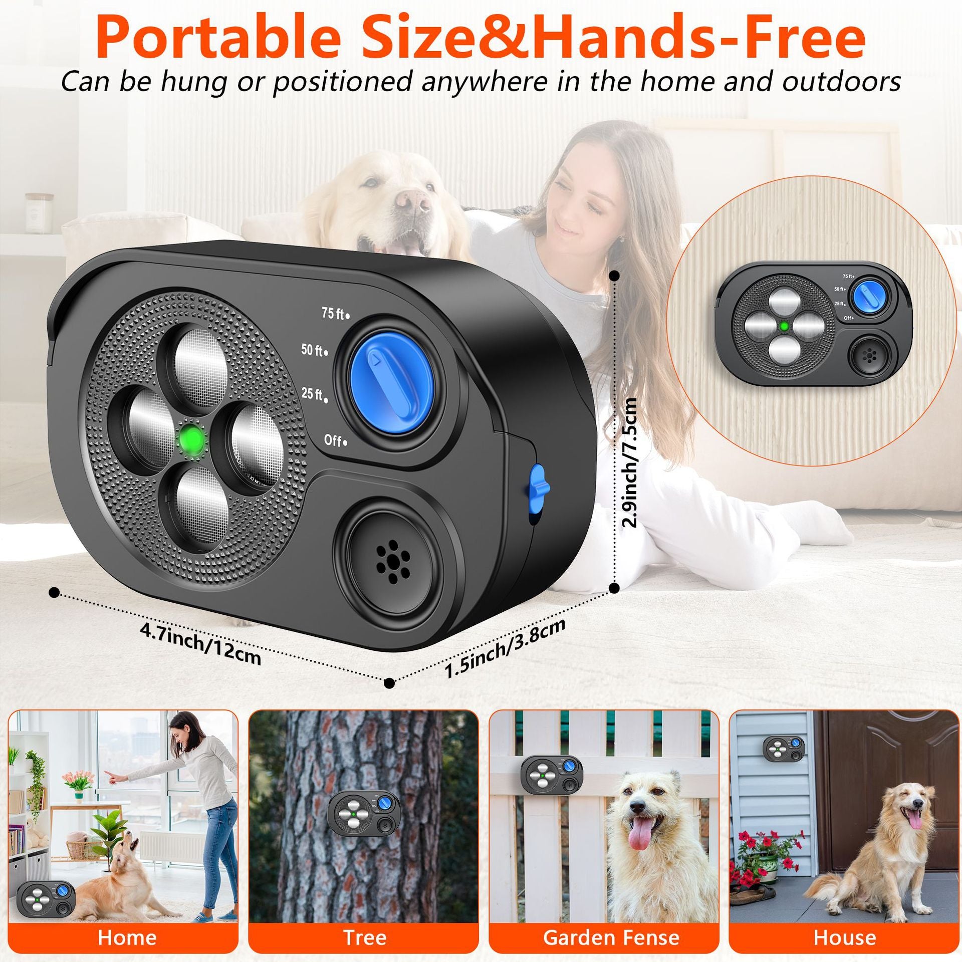 Automatic Ultrasonic Bark Stopping And Dog Training Device