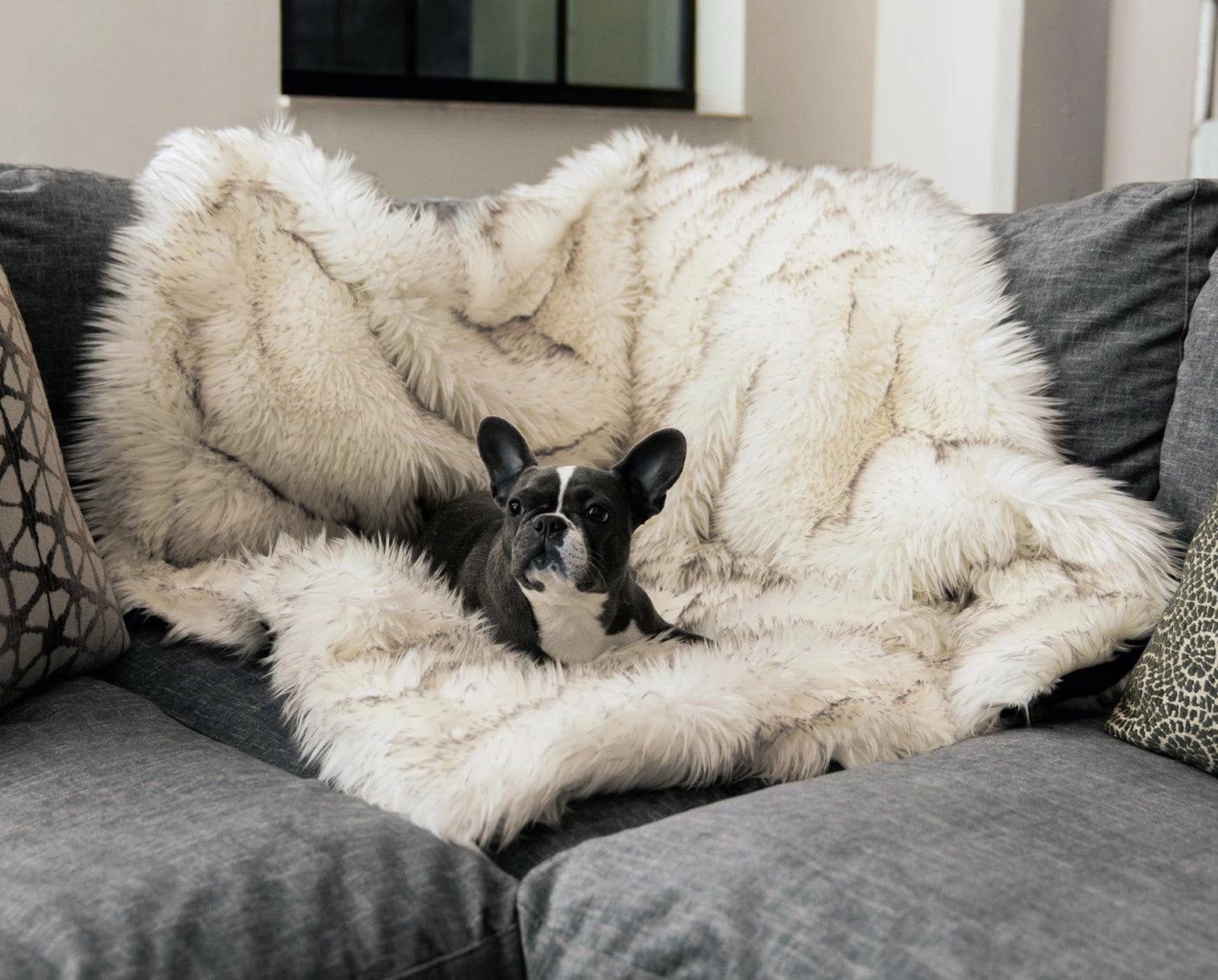 Fox Fur Waterproof Plush Dog House Plush Blanket Pet Nest
