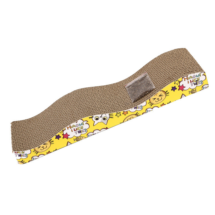 Wave type cat scratcher corrugated paper