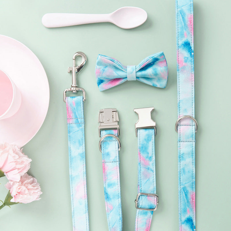 Custom Lettering Dog Collar Print Personality Suit