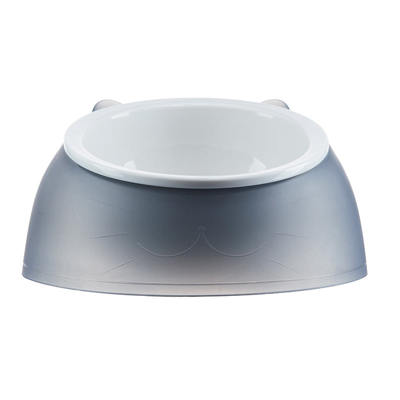 Simple Ceramic Tilting Anti-overturning Cat Food Bowl