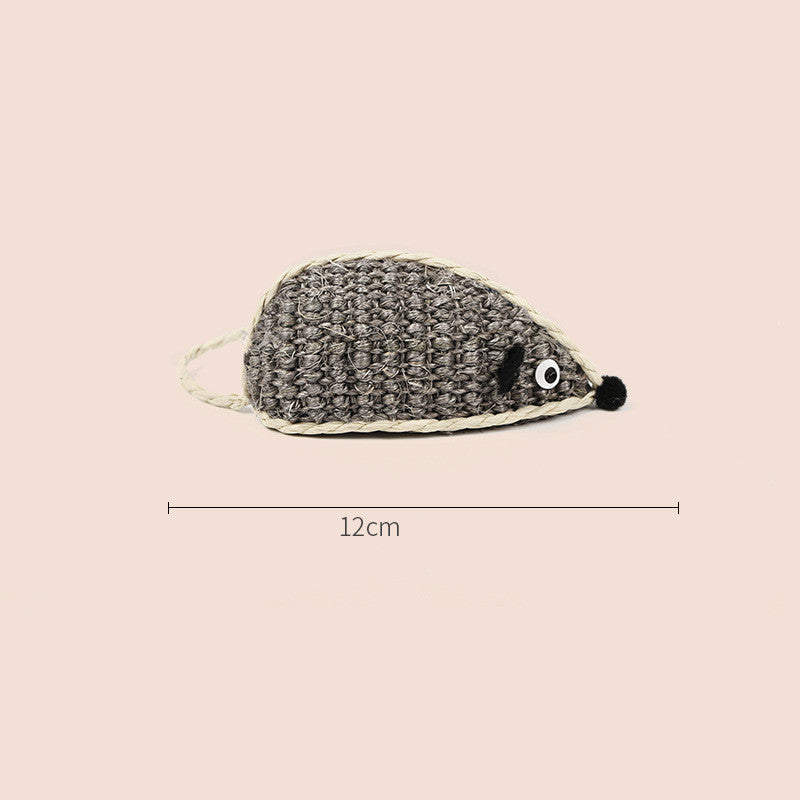 Cat Simulation Sisal Mouse Toy