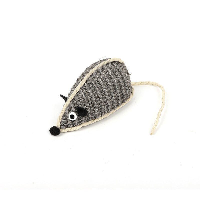Cat Simulation Sisal Mouse Toy