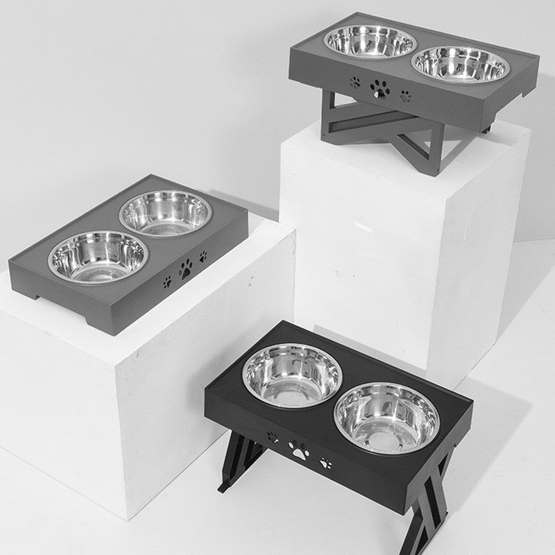 Stainless Steel Abs Adjustable Dog Bowl Pet Food Bowl