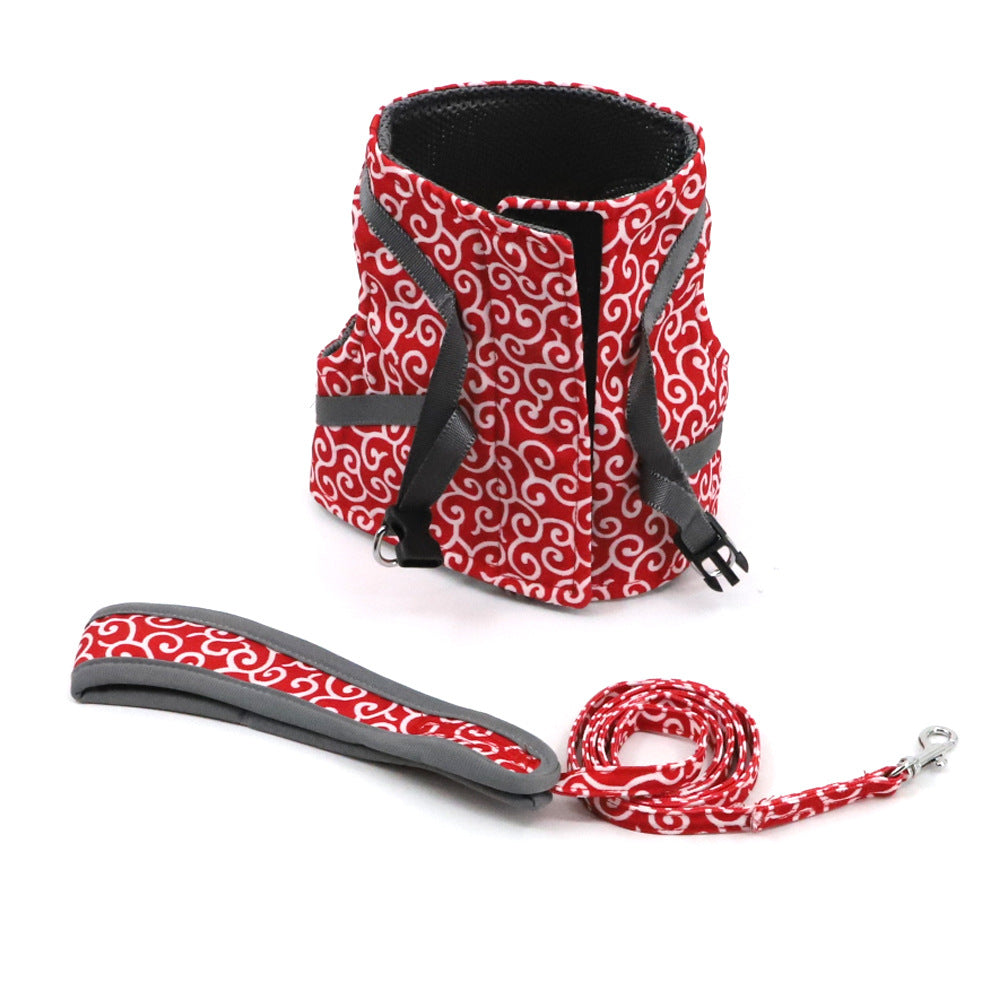 Cat, Puppy And Dog Traction Rope Vest Anti-Stroke Resistance, Walk The Dog, Tease The Cat, Pet Clothes Suit