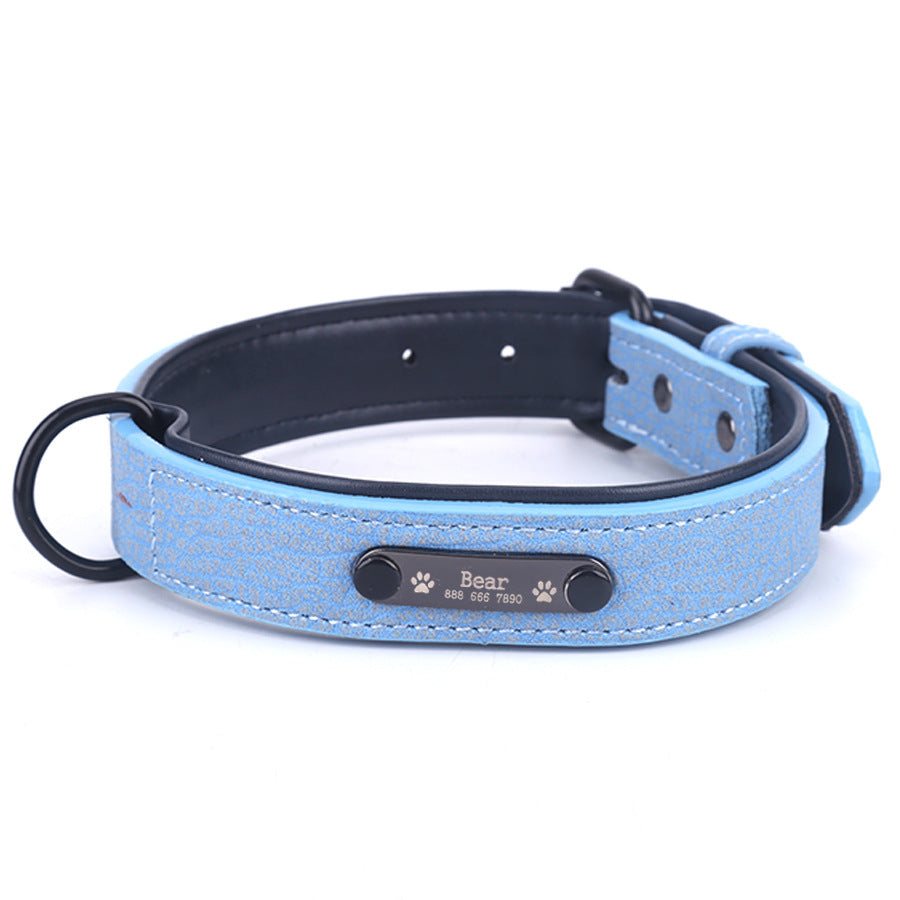 Dog Collar Lettering And Anti Loss Nameplate Custom Dog Brand Sleeve Neck Id Anti-Wear Dog Cat General Traction Rope Suit