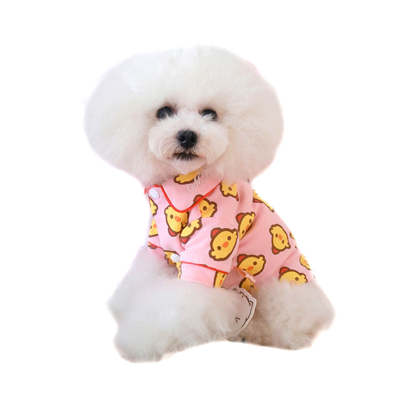 Spring And Summer Dog Clothes Cotton Home Clothes Teddy Pet Air-Conditioned Room