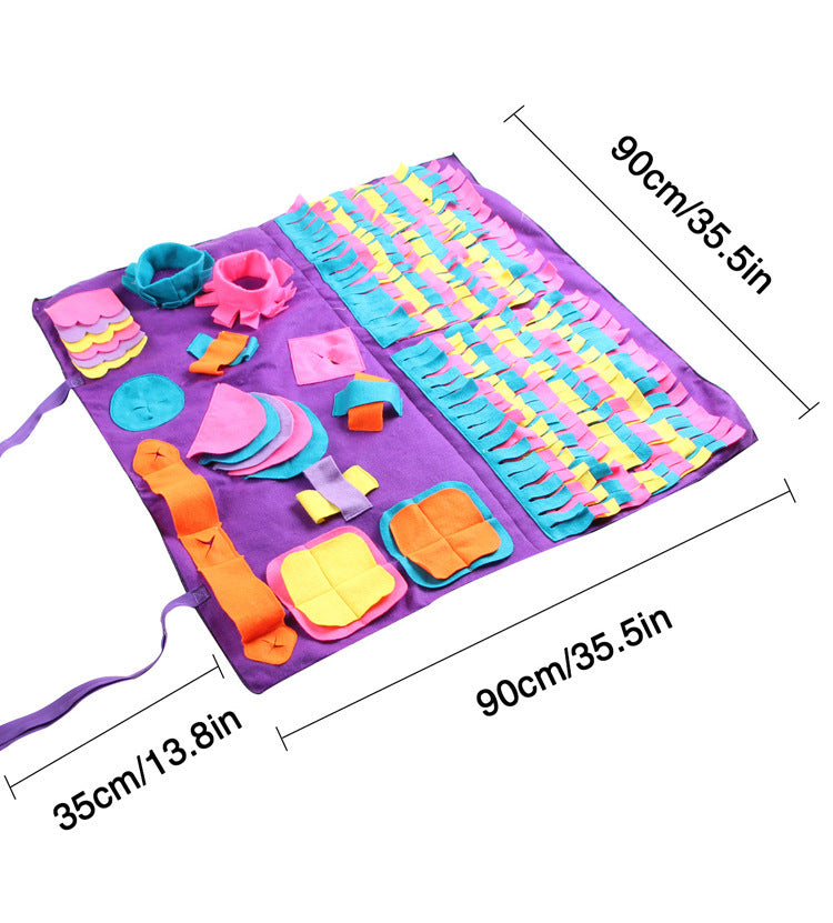 Removable Splicing Colorful Dog Sniffing And Foraging Mat