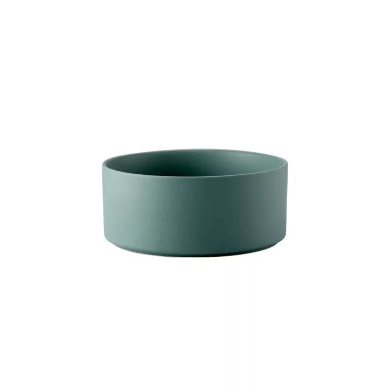 Metal frame ceramic pet bowl