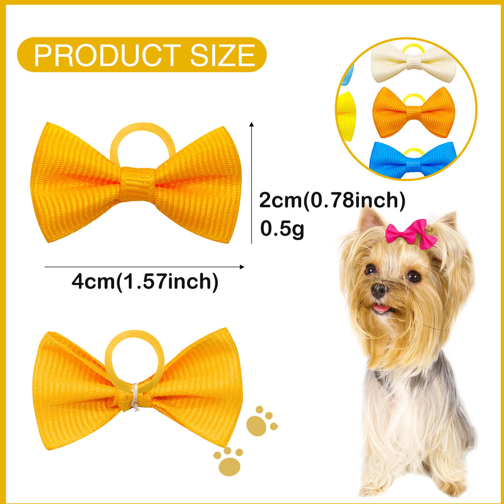 Cute Macaron Solid Color Pet Head Flower Rubber Band