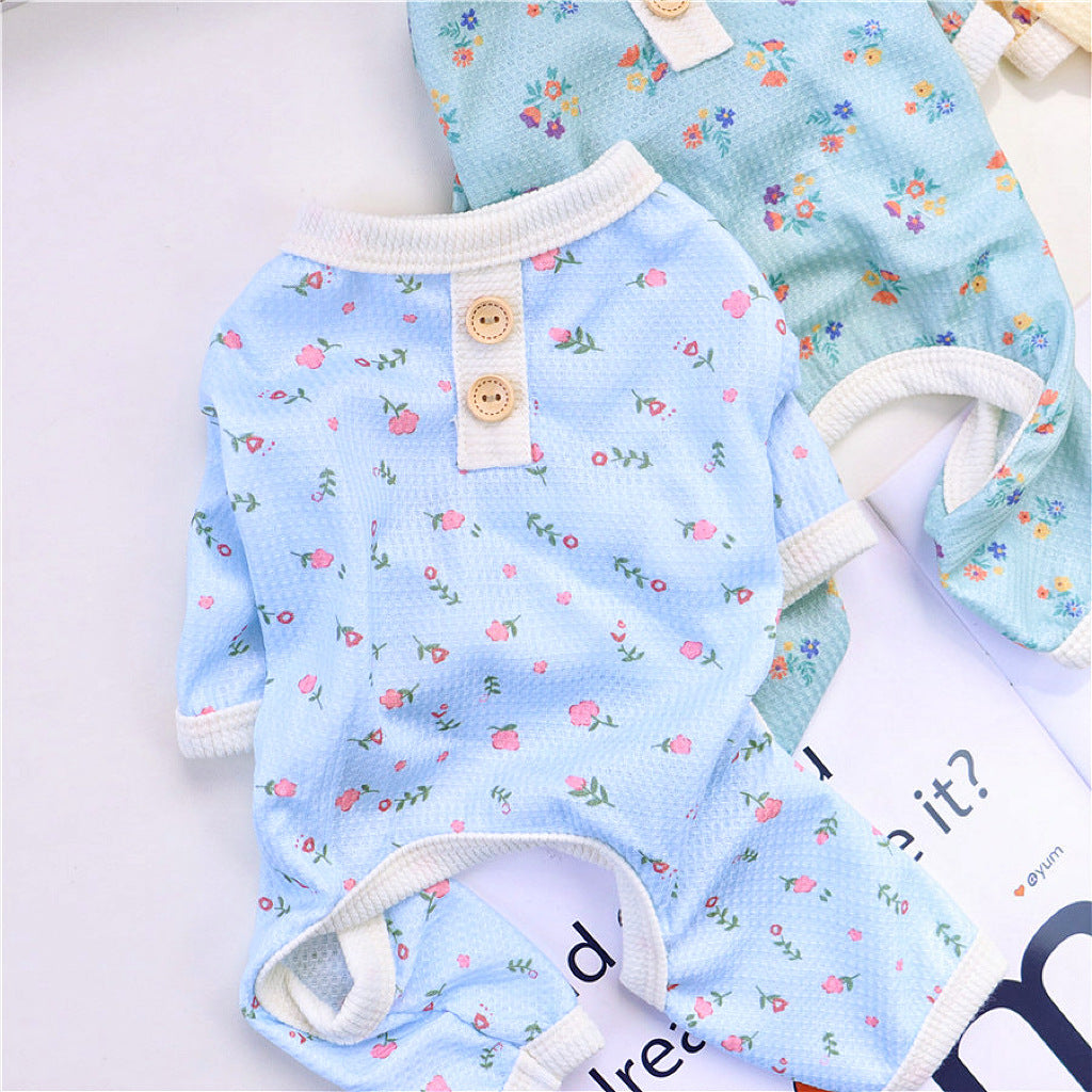 Pet Dog Summer Four-legged Homewear Pajamas