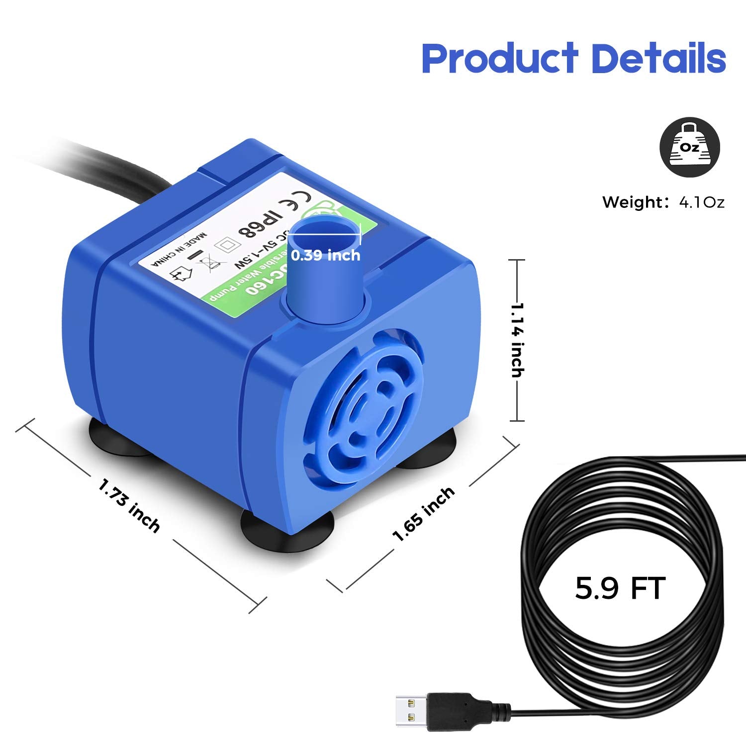 Pet water dispenser water pump