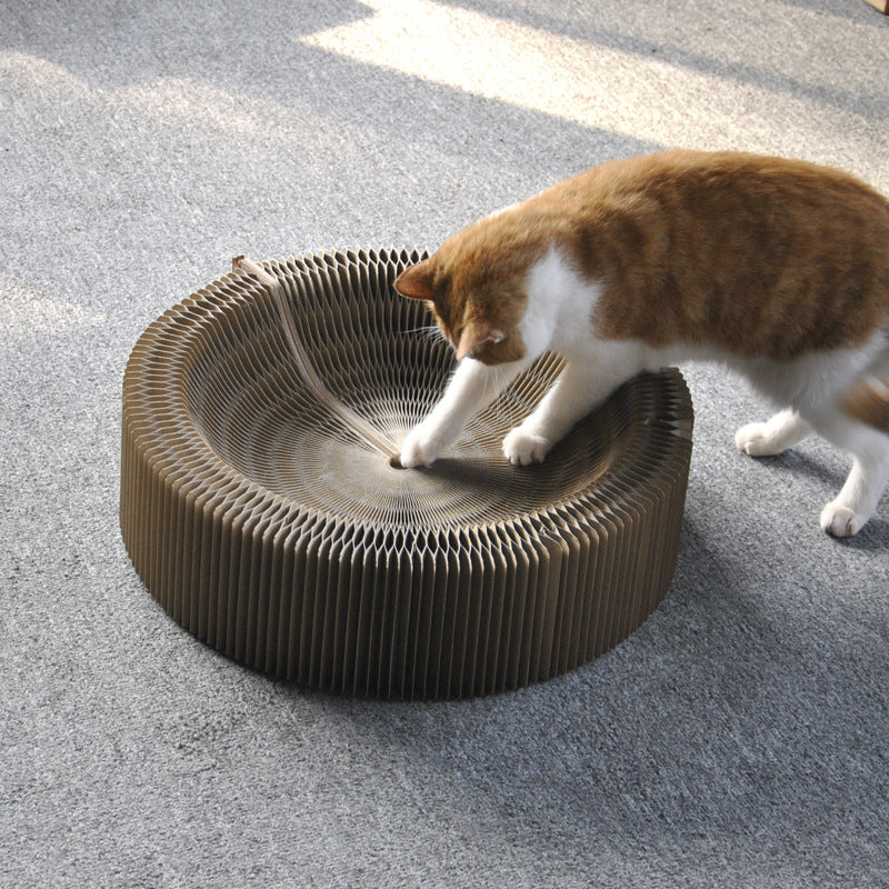 Corrugated Scratching Board Organ Nest Foldable Large Cat Toy Claw Sharpener Pet Supplies