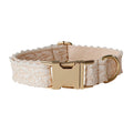 Leaf Lace Pet Collar Bow Metal Buckle