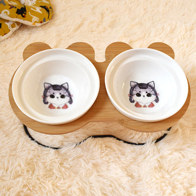 Protect The Spine Bowl Holder Cat Food Water