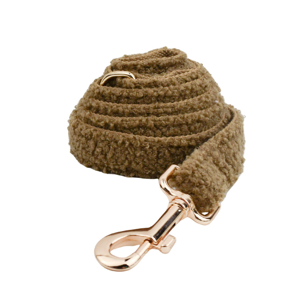 Brown Pet Supplies Hand Holding Rope Pet Necklet Set