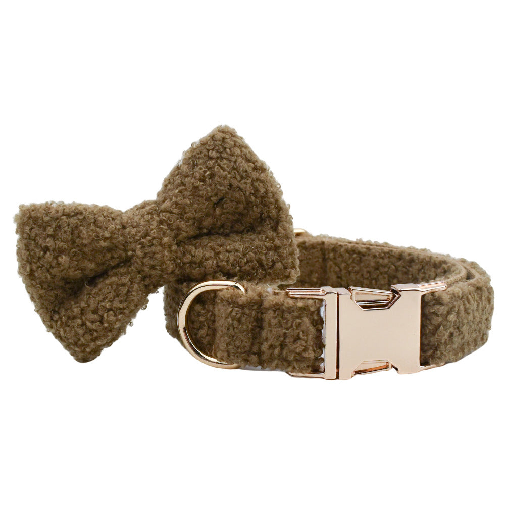 Brown Pet Supplies Hand Holding Rope Pet Necklet Set