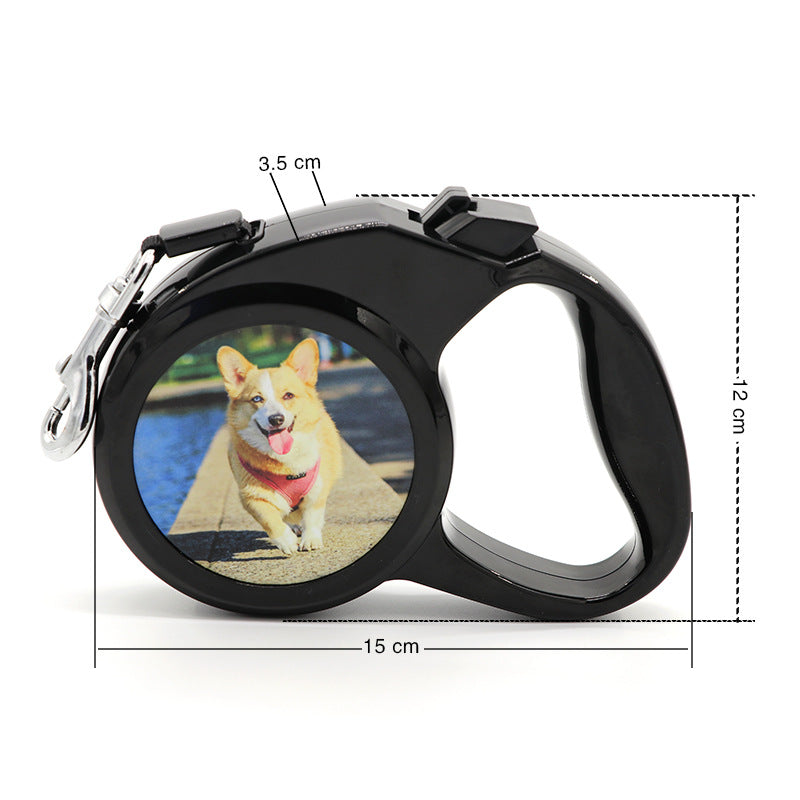 Personalized CustomAutomatic Retractable Dog Leash Puppy Walking Leader Small Dogs Universal Remote Control With Super Flat Belt Pet Rope