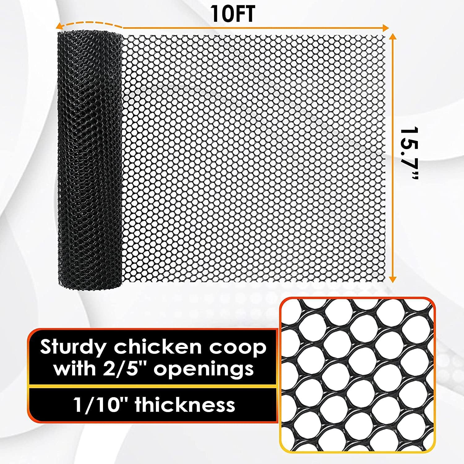 Plastic Chicken Burger Gardening Hexagonal Poultry Fence