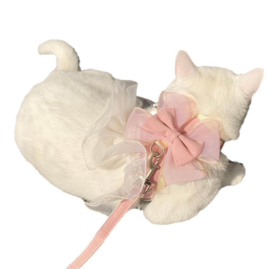 Dog Cat Vest-style Hand Holding Rope Anti Breaking Loose Going Out Cat Leash