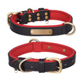 Breathable Dog Collar Retro Leather Dog Leash