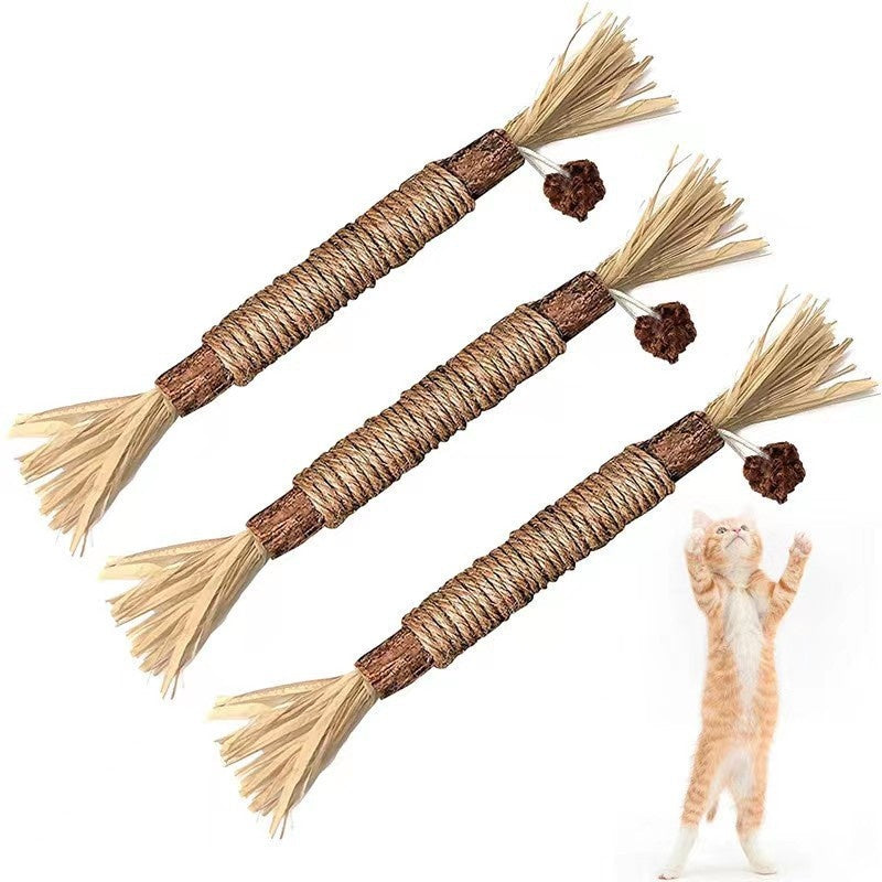 Funny Cat Molar Bite Stick Toy