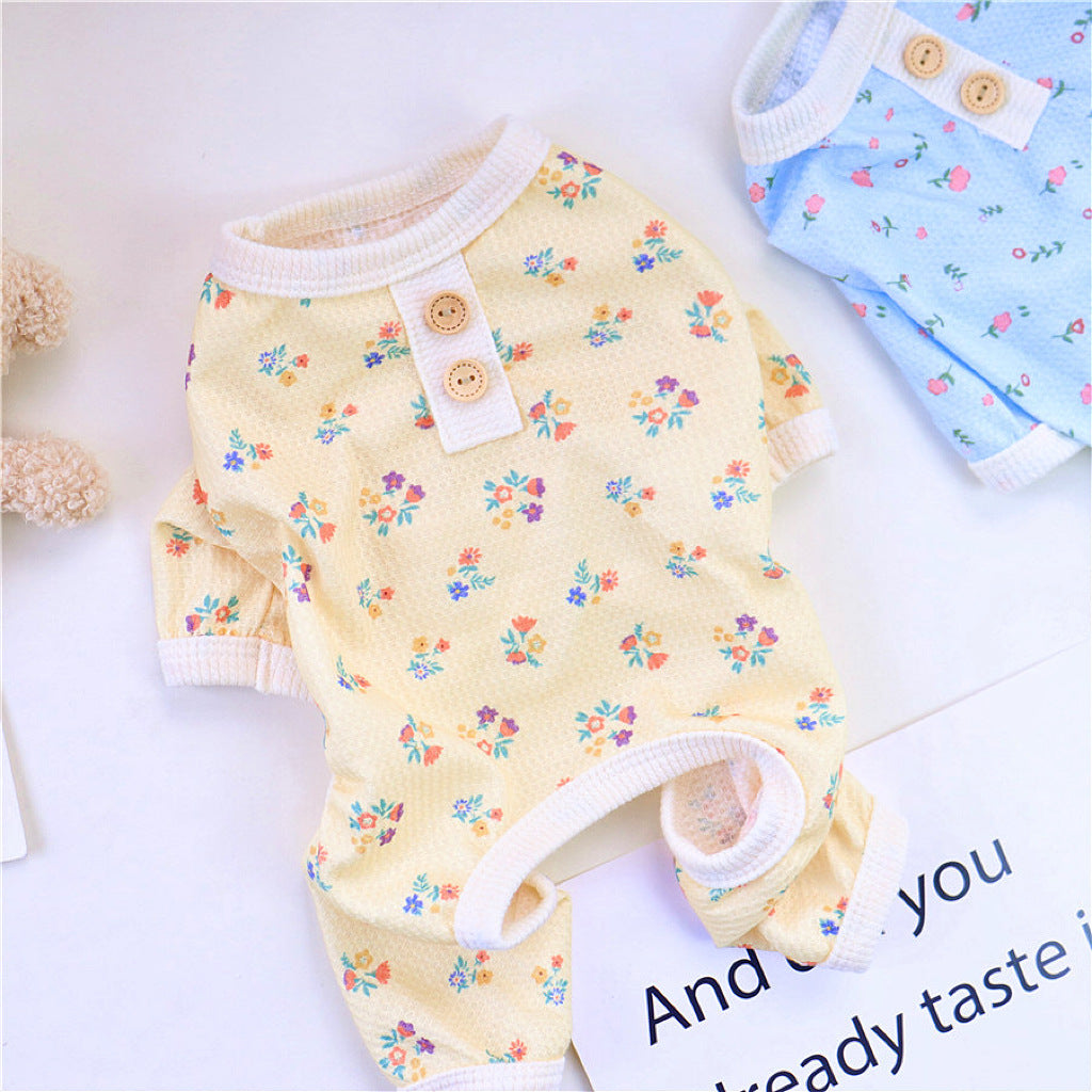 Pet Dog Summer Four-legged Homewear Pajamas