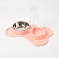 Pet Supplies Dog Automatic Drinking Water Double Bowl Dog Double Bowl Pet Food Bowl Teddy Law Bucket Pet Bowl