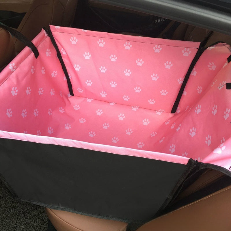 Rear Printed Double Layer Waterproof Pet Car Mat Pet Cat Dog Protection Pet Hanging Basket
