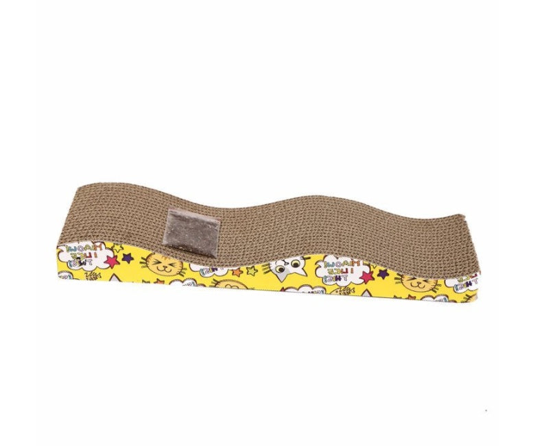 Wave type cat scratcher corrugated paper