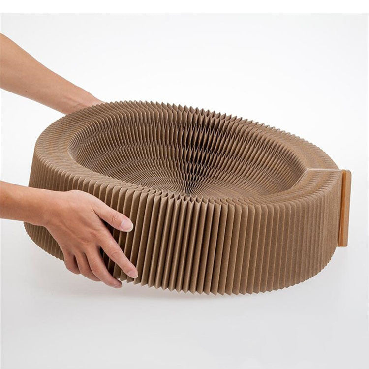 Corrugated Scratching Board Organ Nest Foldable Large Cat Toy Claw Sharpener Pet Supplies