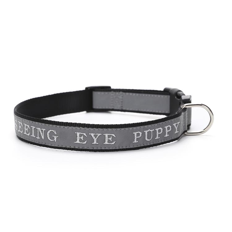 Personalized Phone Name Embroidered Reflective Dog Collar