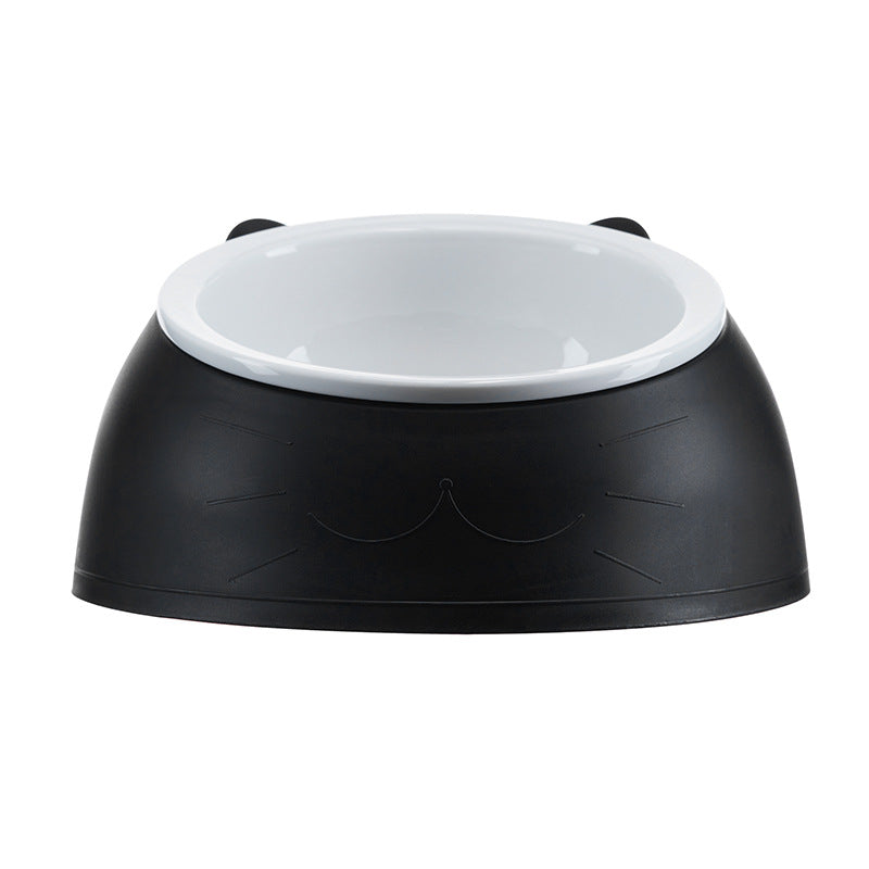 Simple Ceramic Tilting Anti-overturning Cat Food Bowl