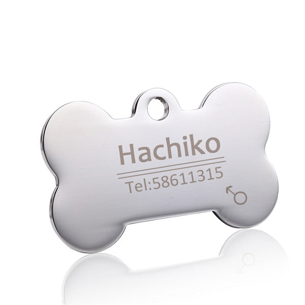 Free engraving Pet Dog cat collar accessories Decoration Pet ID Dog Tags Collars stainless steel cat tag customized tag