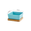 Cat Bowl Snack Plate Ceramic Wood Anti-Tip