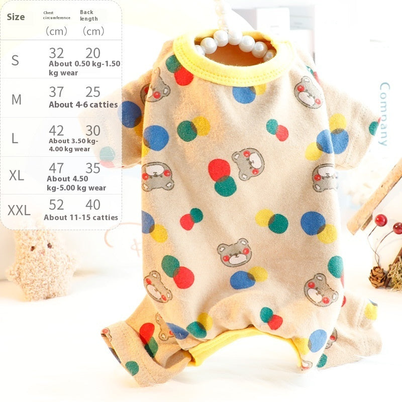 Autumn And Winter Clothing Home Wear Small Dog Teddy Pet Clothes