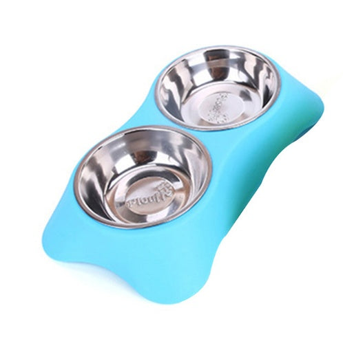 Sunscreen Silicone Pet Double Bowl Environmentally Friendly Non-toxic Silicone Non-slip Food Dog Bowl