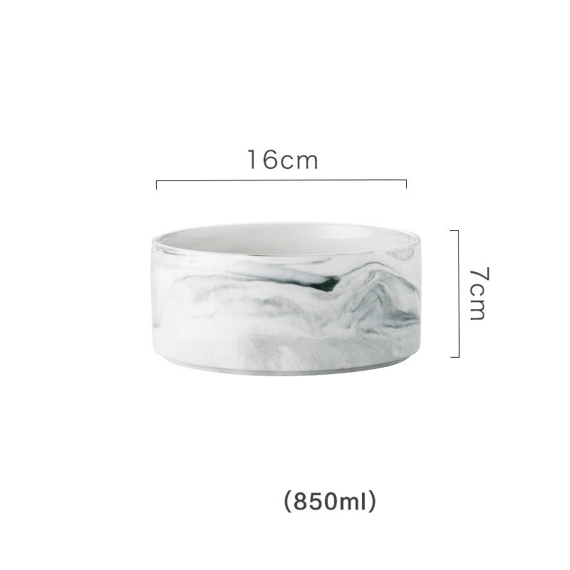 Ceramic Cat Bowl Double Bowl Cat Bowl Ceramic Pet Drinking Bowl Rice Bowl