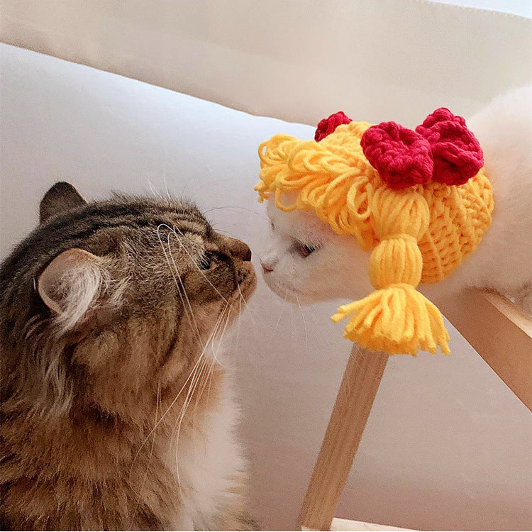New Pet Hat Cute Style Braid Headgear Spring And Autumn