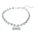 Rhinestone Bone Pendant Rhinestone Necklace