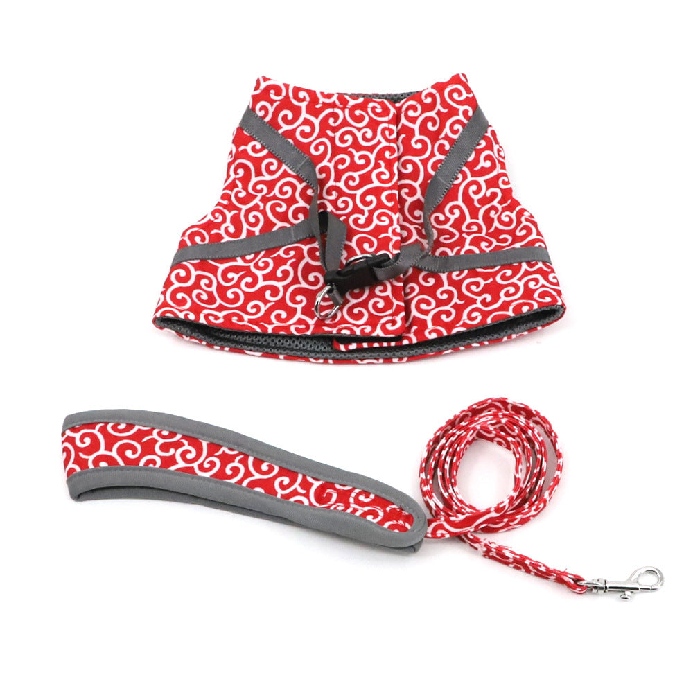 Pet Cat Puppy Dog Anti Breaking Loose Hand Holding Rope Vest