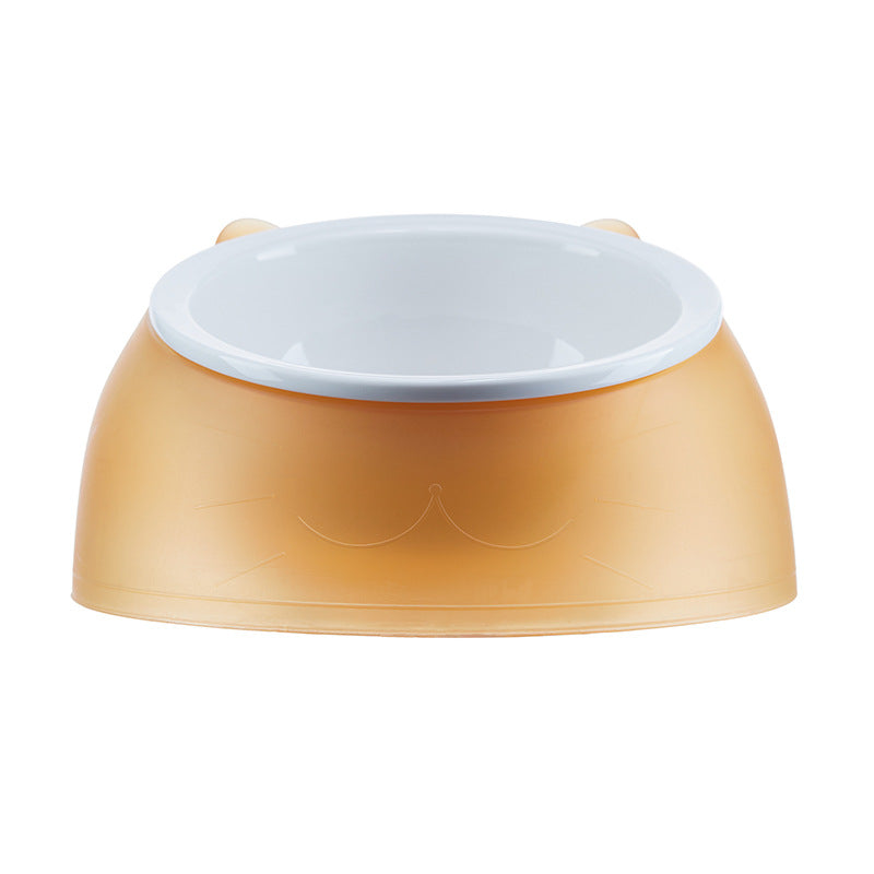 Simple Ceramic Tilting Anti-overturning Cat Food Bowl