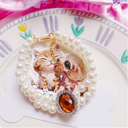 Cat Pet Jewelry Water Drop Pendant Rabbit Necklace