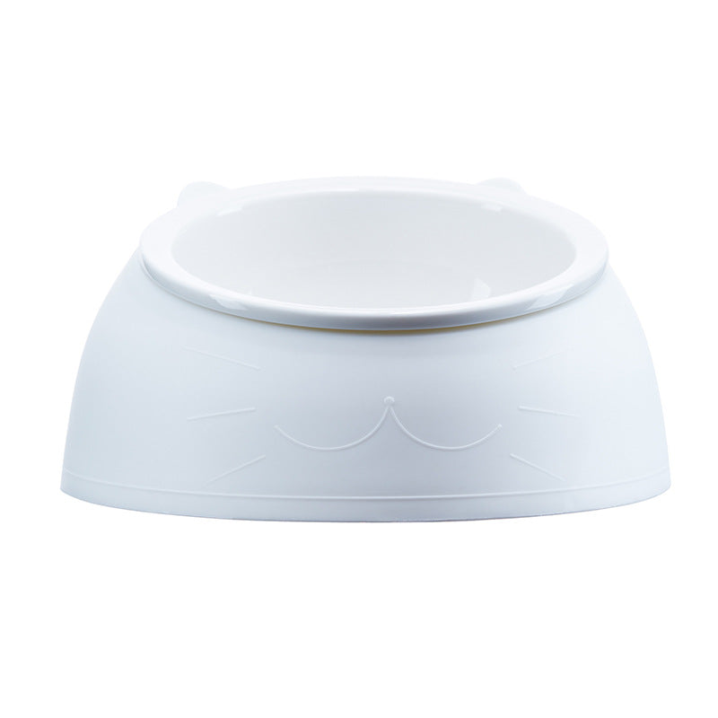 Simple Ceramic Tilting Anti-overturning Cat Food Bowl