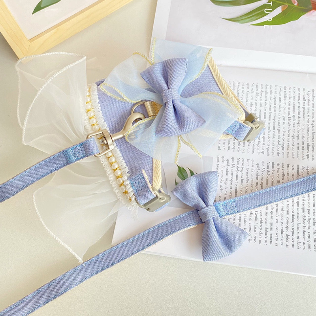 Dog Cat Vest-style Hand Holding Rope Anti Breaking Loose Going Out Cat Leash