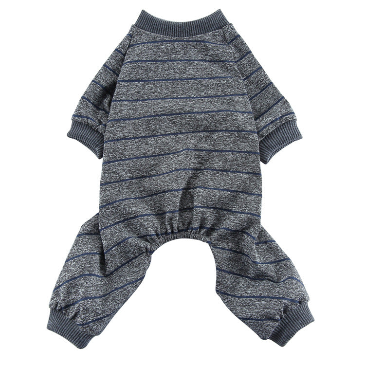 Summer Dog Clothes Striped Home Pajamas Thin