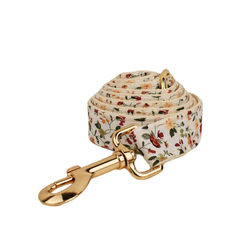 Small White Flower Pet Dog Collar Suit