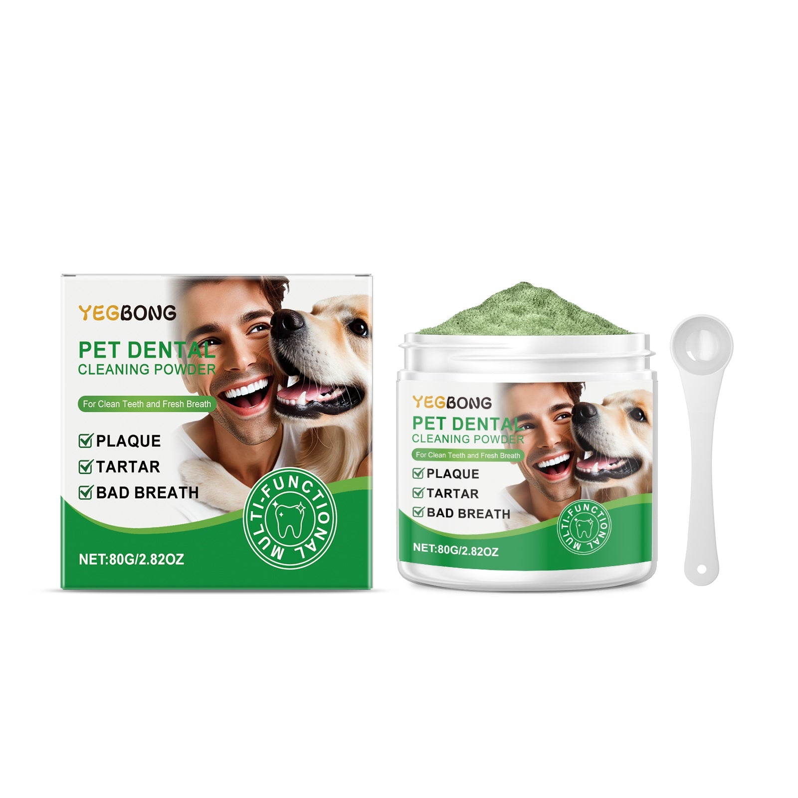 Dog Teeth Cleaning Powder Mild Formula Guard Pet Oral Health Dental Powder